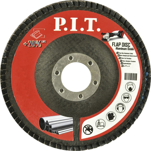 Круг лепестковый шлифовальный P.I.T. 125x22,2 мм A80(APLS01-12580)